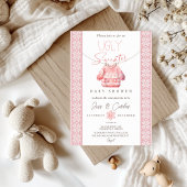 Schönes Sweater Baby Dusche Einladung, rosa Dusche Einladung