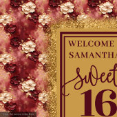 Schönes Sweet 16 Blush Burgundy Gold Tapestry Wandteppich