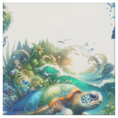 Schönes Swimming Sea Schildkrötengewebe Stoff (Nahaufnahme)
