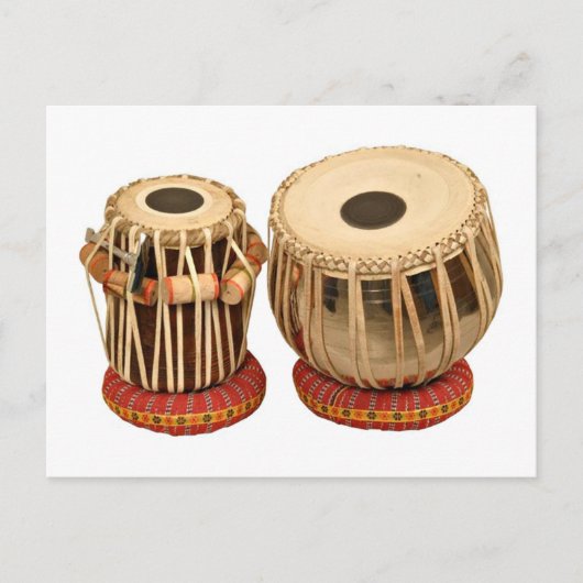 Schönes Tabla Set Indisches Schlagzeug Instrument Postkarte (Vorderseite)