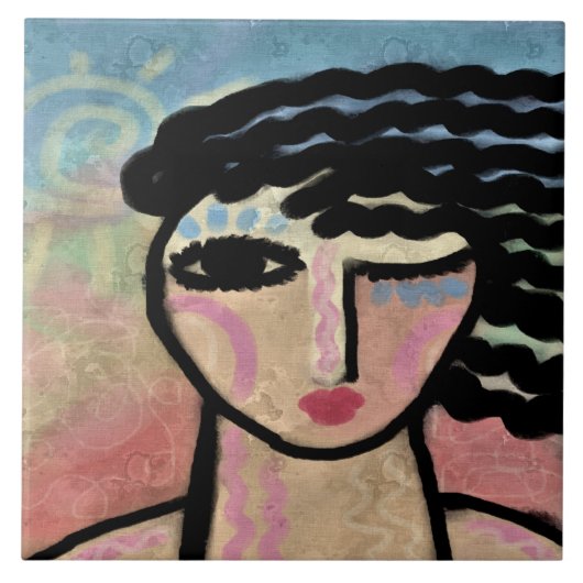 Schönes, tagsüber Abstraktes digitales Bild Fliese (Vorderseite)