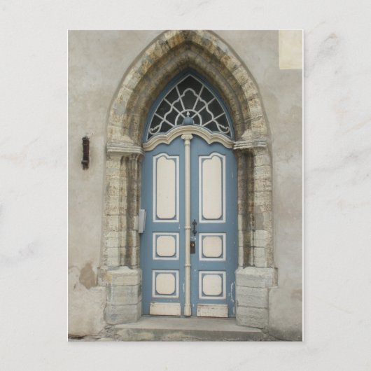 Schönes Tallinn, Estnischer Stein und Holztüren Postkarte (Vorderseite)