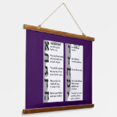 Schönes Tapestry der hebräischen zehn Gebote Wandteppich Mit Holzrahmen (Gewinkelt)