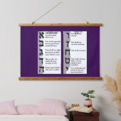 Schönes Tapestry der hebräischen zehn Gebote Wandteppich Mit Holzrahmen (Schlafzimmer)