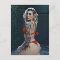 Schönes Tattoooid Foto Postkarte