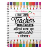 Schönes Teacher-Wertungsangebot Notizblock (Vorderseite)