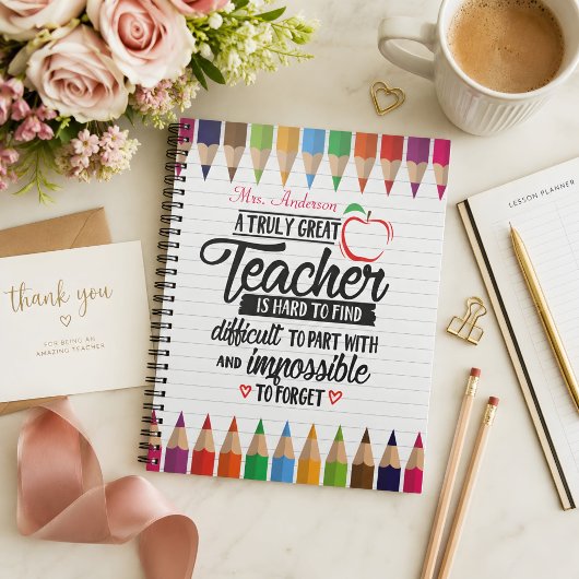 Schönes Teacher-Wertungsangebot Notizblock