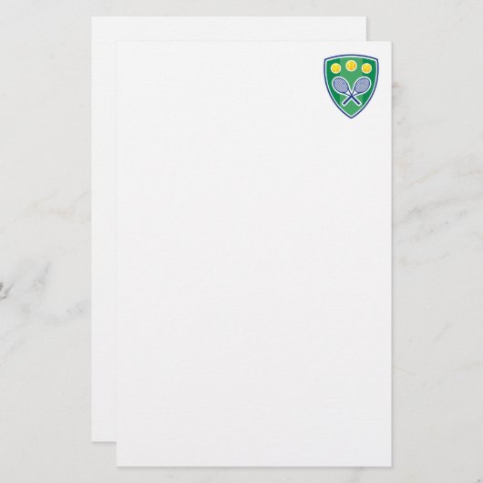 Schönes Tennis-Briefpapier und Briefköpfe Briefpapier (Vorne/Hinten)