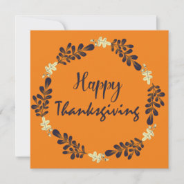Schönes Thanksgiving mit Circle-Blätter Einladung