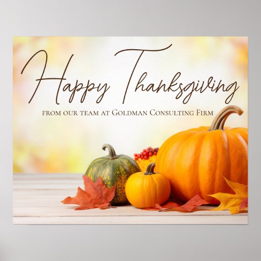 Schönes Thanksgiving-Thanksgiving-individualisierb Poster (Vorne)