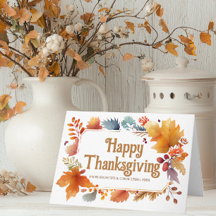 Schönes Thanksgiving-Zollunternehmen mit schönen B Feiertagskarte