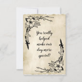 Schönes Thema Blumenzwiebeln Dankeskarte (Rückseite)