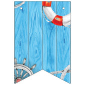 Schönes Thema. Buoy, Rope und Ship Wheel Wimpelkette (Zweite Fahne)