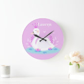 Schönes Thema der Swan Princess Große Wanduhr (Zuhause)