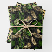 Schönes Thema Green und Gold Safari Geschenkpapier Set (Beispiel)