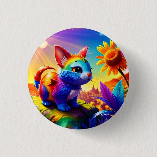 Schönes Tier Drei Button (Vorderseite)