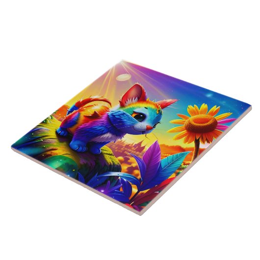 Schönes Tier Drei Fliese (Seite)