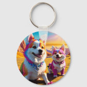 Schönes Tier Vier Schlüsselanhänger (Vorderseite)