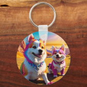 Schönes Tier Vier Schlüsselanhänger (Vorderseite)