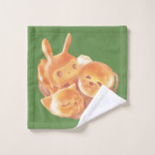 Schönes, tierförmiges Brot Badhandtuch Set (Waschlappen)