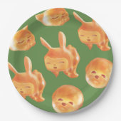 Schönes, tierförmiges Brot Pappteller (Vorderseite)