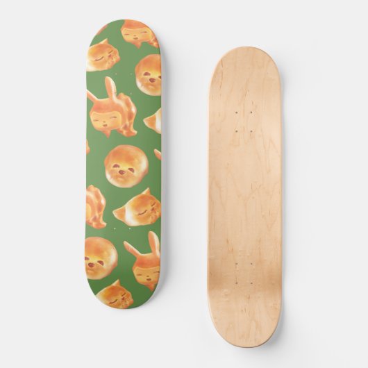 Schönes, tierförmiges Brot Skateboard (Vorderseite)