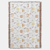 Schönes Tierkopfmuster und Blumenmuster Decke (Vorderseite Vertikal)