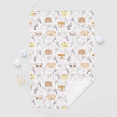 Schönes Tierkopfmuster und Blumenmuster Golfhandtuch (Insitu)