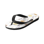 Schönes Tierkopfmuster und Blumenmuster Kinderbadesandalen (Schrägansicht)