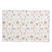 Schönes Tierkopfmuster und Blumenmuster Kissenbezug (Rückseite)