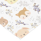 Schönes Tierkopfmuster und Blumenmuster Kurzer Tischläufer (Ecke)