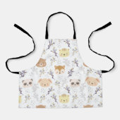 Schönes Tierkopfmuster und Blumenmuster Schürze (Vorderseite)