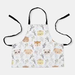 Schönes Tierkopfmuster und Blumenmuster Schürze