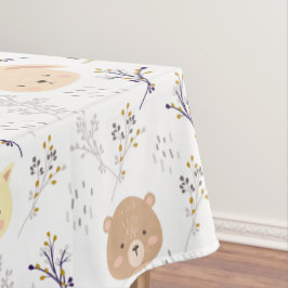 Schönes Tierkopfmuster und Blumenmuster Tischdecke