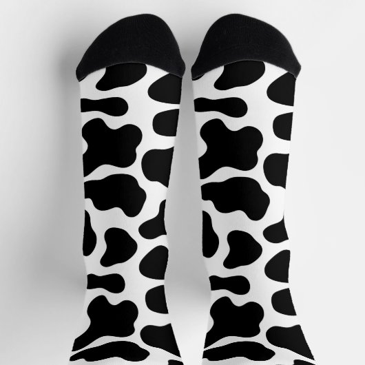 Schönes Tiermuster Schwarz-Weiß Moderne Socken (Oben)