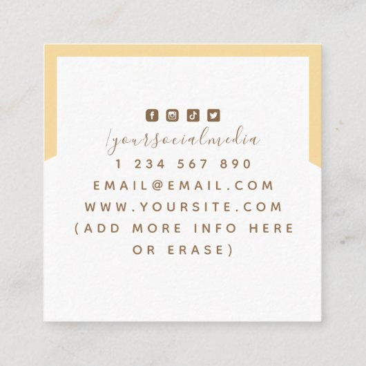 Schönes Tiersalon mit Wellness-Center- und Pflegeh Quadratische Visitenkarte (Rückseite)