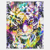 Schönes Tiger Fleece Blanket | Orange Tiger (Vorderseite)