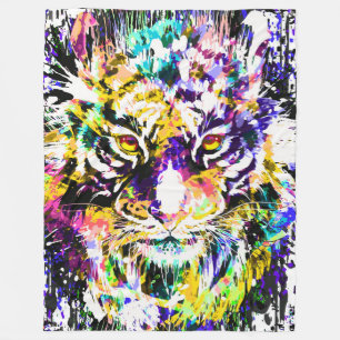 Schönes Tiger Fleece Blanket Orange Tiger