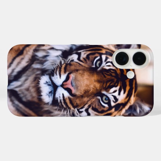 Schönes Tiger-Gesicht Tierwelt Case-Mate iPhone Hülle (Rückseite (Horizontal))