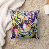 Schönes Tiger-Kissen | Farbiger Tiger Kissen (Decke)