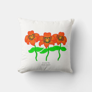 Schönes Tiger Lilies Square Throw Kissen
