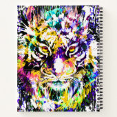 Schönes Tiger-Notebook - farbenfrohe Tiger-Artwork Notizblock (Rückseite)