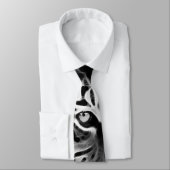 Schönes Tiger Schwarz-weißes Afrika Krawatte (Gebunden)