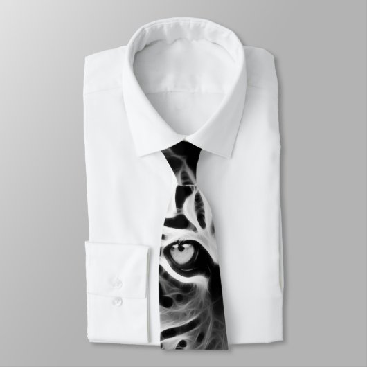 Schönes Tiger Schwarz-weißes Afrika Krawatte (Gebunden)