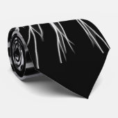 Schönes Tiger Schwarz-weißes Afrika Krawatte (Gerollt)