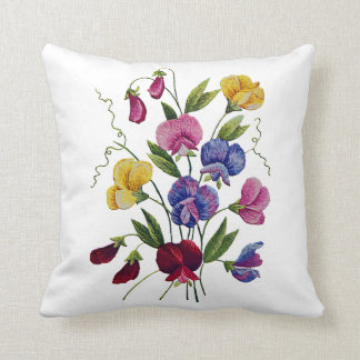 Schönes traditionelles Jacobohnen-Crewel Kissen