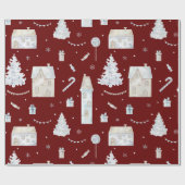 Schönes traditionelles Weihnachtswrapping Papier Geschenkpapier (Flach)