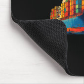 Schönes Transportschiff für Container-Liebhaber Mousepad (Ecke)