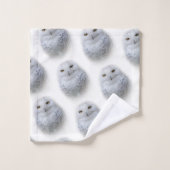 Schönes, traumhaftes und serenschneesicheres Owl Badhandtuch Set (Waschlappen)
