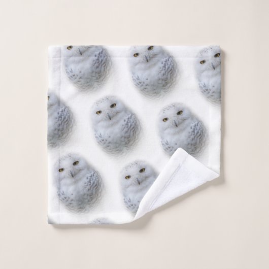 Schönes, traumhaftes und serenschneesicheres Owl Badhandtuch Set (Waschlappen)